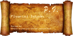 Pivarcsi István névjegykártya