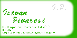 istvan pivarcsi business card